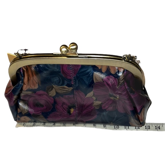 Patricia Nash Clamshell Mia Leather Purse Peruvian Floral Satchel Bag New - Picture 2 of 8